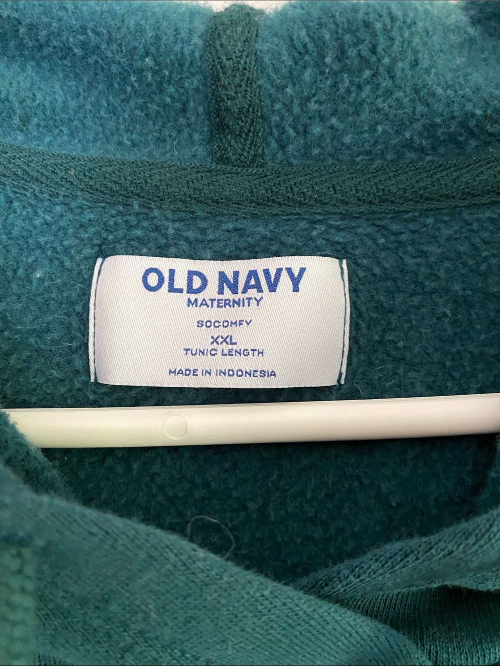 Old Navy Maternity/NursingTeal Green Hooded Crossover Pullover Sweater - Picture 2 of 5